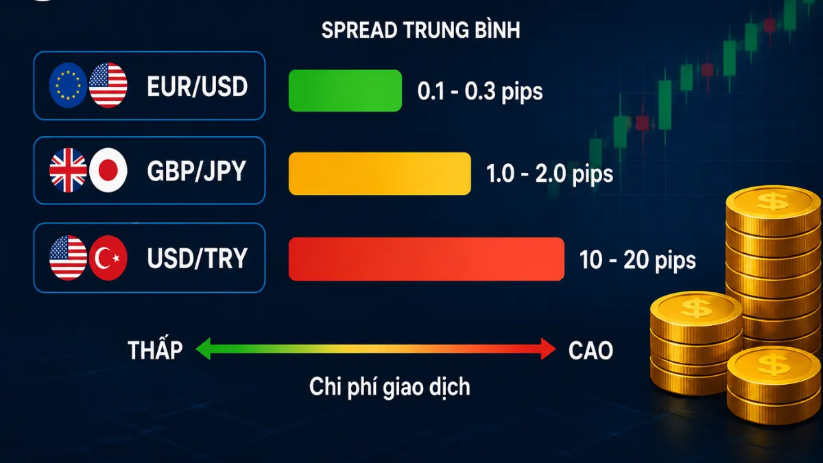 cac cap tien te spread chi phi giao dich forex 